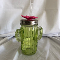 14oz Glass Cactus Sip Cup