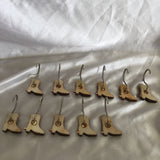 Shower Curtain Cowboy Boots Hooks 11 Ct