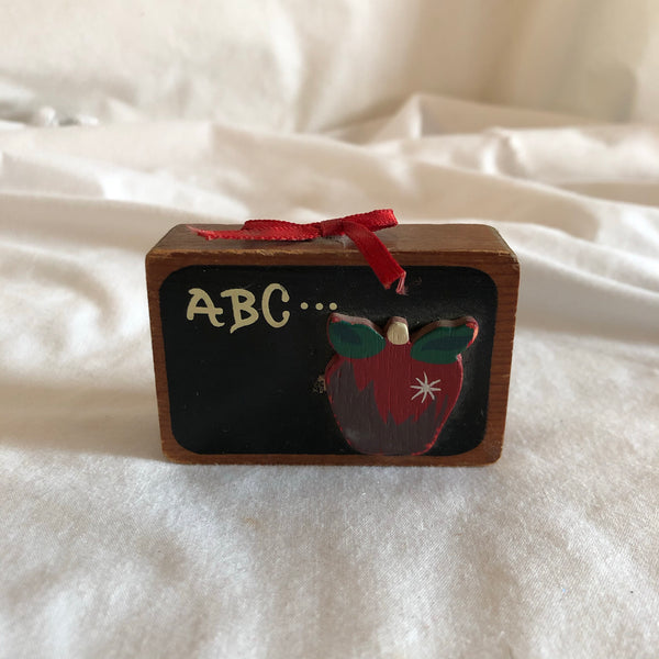 ABC Apple Teacher Block Decor