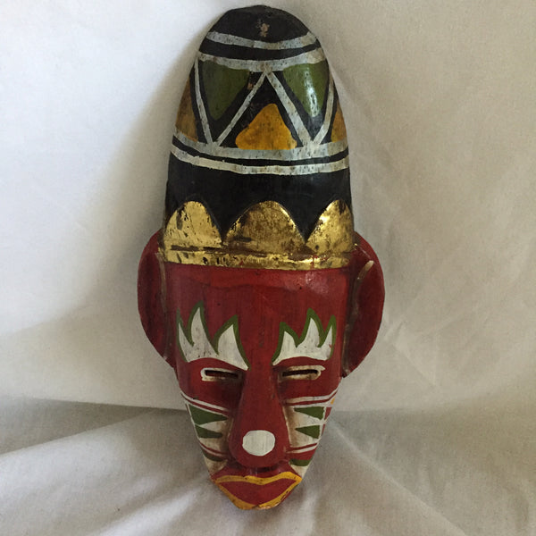 Colorful Painted Wood Mask