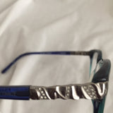 Ellen Tracy- Dhaka Blue Horn Fade Eyeglasses