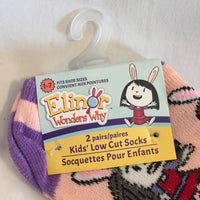 Elinor Wonder Why Socks - 2 Pack Toddler Size 1-7