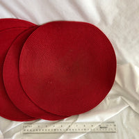 Round Red Placemats - Set Of 4