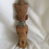 Wooden African Man/Female Statue Set