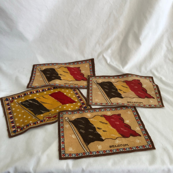 Belgium Flag Fabric Patches - Set of 4