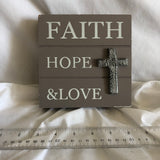 Faith, Hope & Love Wall Art Home Decor