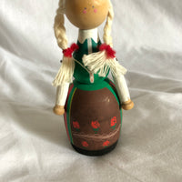 Norrbotten Handmalat Ellerbergs Sweden Wooden Doll