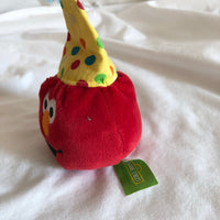 Birthday Elmo Head Beanbag Plush