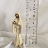 Whited Painted Santa Muerte Statue