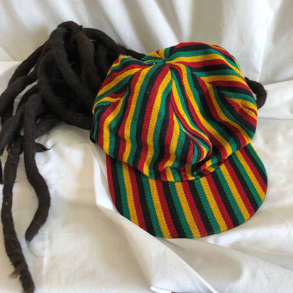 Costume Hat With Faux Locs Attached