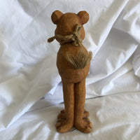 Hardcarved Tall Bear Wood Sculpture