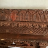 Vintage Indian Wood Carved Window Frame