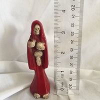 Red Painted Santa Muerte Statue