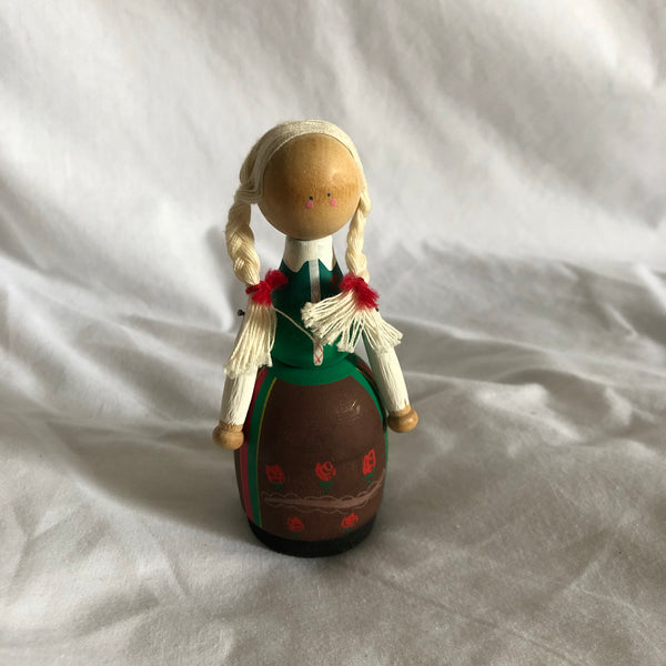 Norrbotten Handmalat Ellerbergs Sweden Wooden Doll