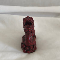 Small Chinese Fengshui Red Dragon Sculpture