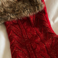 Red Christmas Knitted Sock