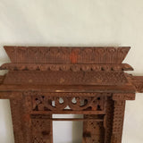 Vintage Indian Wood Carved Window Frame