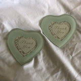 Kate Aspen Glass Heart Coasters - Set of 2