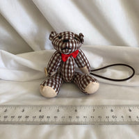 Mini Brown Plaid Bear