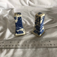 Vintage Ceramic Japanese Building Salt & Pepper Shakers Set