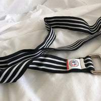 Black and White Striped MLB Belt