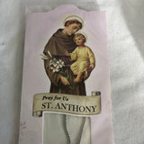 Pray For Us St. Anthony Prayer Necklace