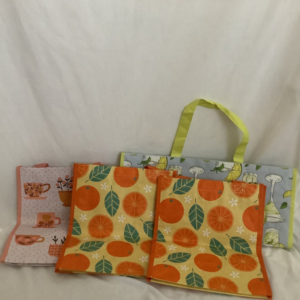 Reusable Shopper Tote Bags Set Of 4