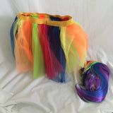 Way To Celebrate Pride 2PC Bundle Striped Tutu & Wig Set