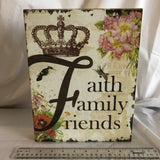 ‘Faith Family Friends’ Wall Art