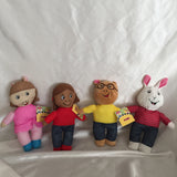 PBS Arthur Characters Plush Lot Of 4