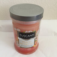 Tuscany- Peach Prosecco 2 Wick Candle 18 OZ