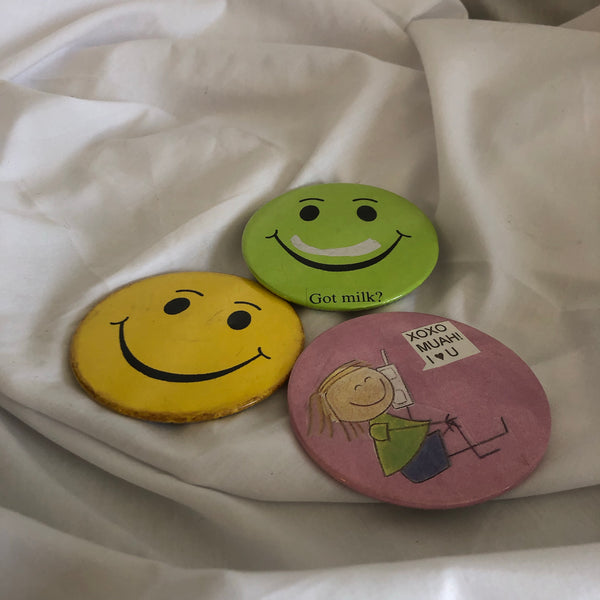 Button Pins - Set of 3