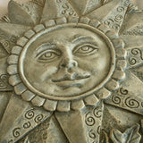 Sun With A Face Carving Wall Art