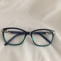 Ellen Tracy- Dhaka Blue Horn Fade Eyeglasses