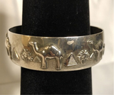 Camel & Pyramid Egypt Cuff Bracelet