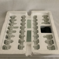 Glass Chess And Checkers Set/ Clear And Frosted Pieces