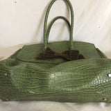 The Limited Faux Crocodile Handbag