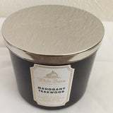 Bath & Body Works- White Barn - Mahogany Teakwood 3 Wick Candle 14.5 OZ