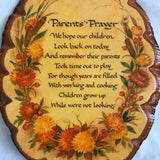 Parents Prayer Wooden Wall Decor