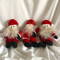 Christmas Santa Claus Plushes - Set Of 3