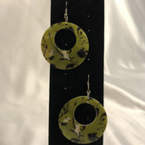 Green Floral Dangle Earrings