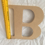Unfinished Chunky Wood Letter B