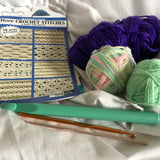 Crochet Set - Instructions, Needles and Yarn
