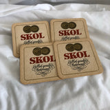 Cardboard Skol Beer Coasters - Set Of 4