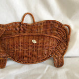 Straw Pig Hanging Wall Pocket