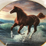 ‘Surf Dancer’ Wild Horse Painting Decorative Plate By Chuck Dehaan