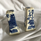 Vintage Ceramic Japanese Building Salt & Pepper Shakers Set