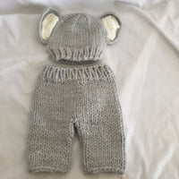 2 Piece Baby Elephant Set Hat and Pants- Size 0-3 Months