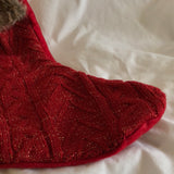 Red Christmas Knitted Sock