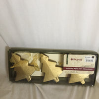 Broyhill 3PK Gold Metal Tree Ornaments